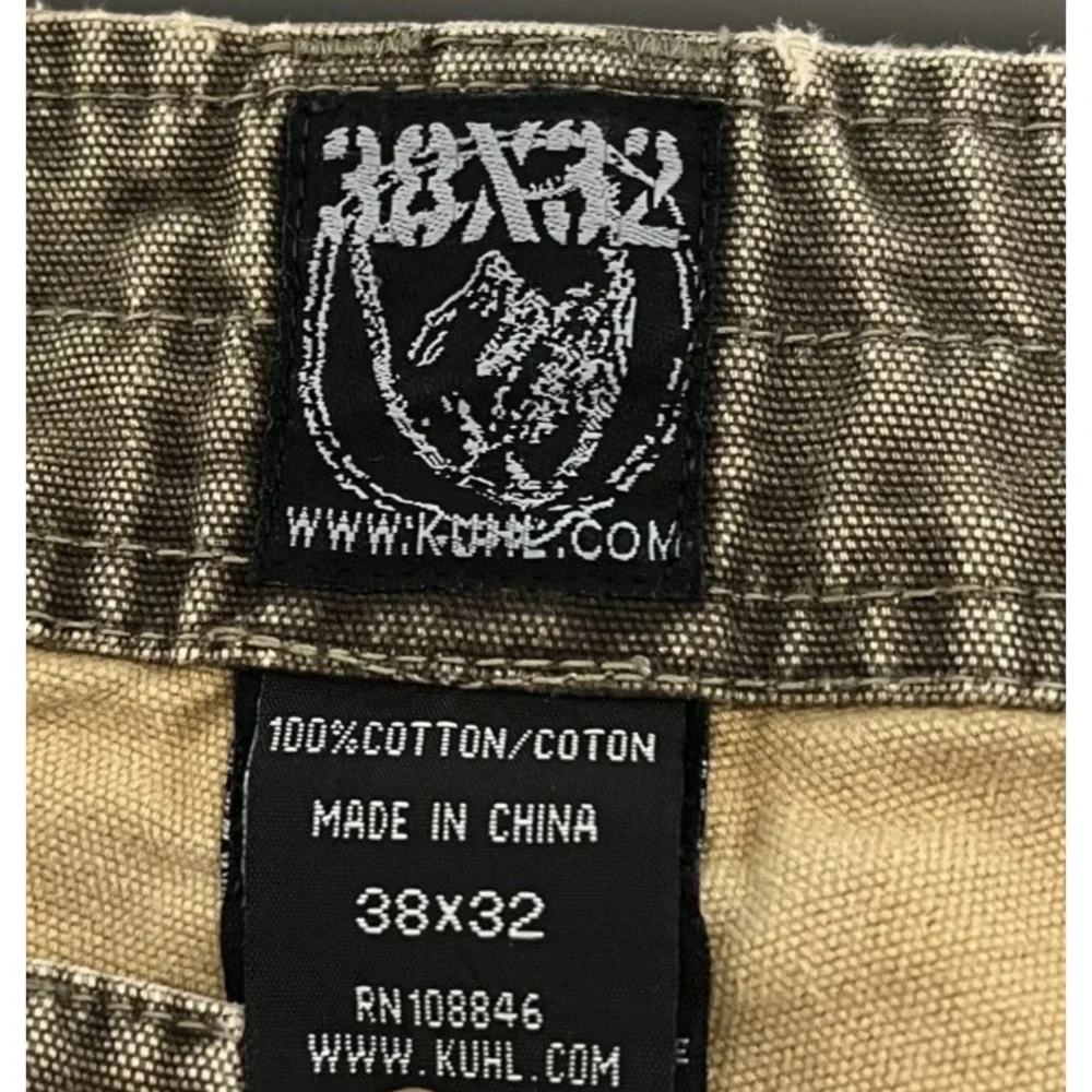 Kuhl Pants Mens 38x32 Brown Outkast Canvas Cargo Outdoor Workwear Hiking